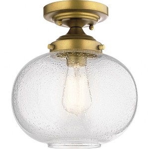 Kichler Lighting Avery 1 - Light Semi-Flush Mount in  Natural Brass - 1 of 2