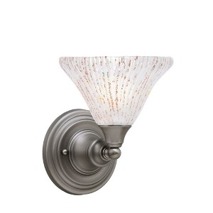 Toltec Lighting Any 1 - Light Sconce in  Brushed Nickel with 7" Frosted Crystal Shade - 1 of 1