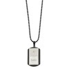 Black Bow Jewelry Men's Stainless Steel, Black Plated & CZ DAD Dog Tag Necklace, 22 Inch - 2 of 4