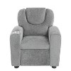 Home Imports Emporium Push Back Kids Recliner Chair with Footrest & Cup Holders, Push Back Toddler Recliner with Cup Holder in Chenille Fabric - 3 of 4