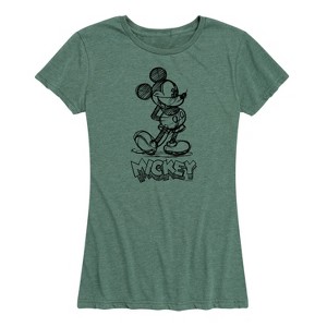 Women's - Disney - Mickey Sketch Short Sleeve Graphic T-Shirt - 1 of 4