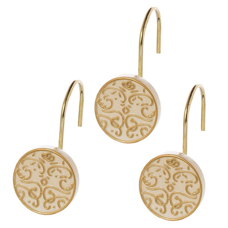 Creative Scents Shannon 12 Beige Shower Hooks, 1 of 5