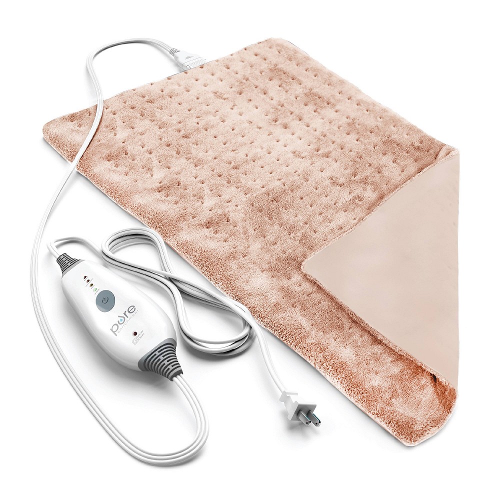 Pure Enrichment PureRelief with 4 Heat Settings and 2hr Auto Shut-off Deluxe Heating Pad - 12"x24"