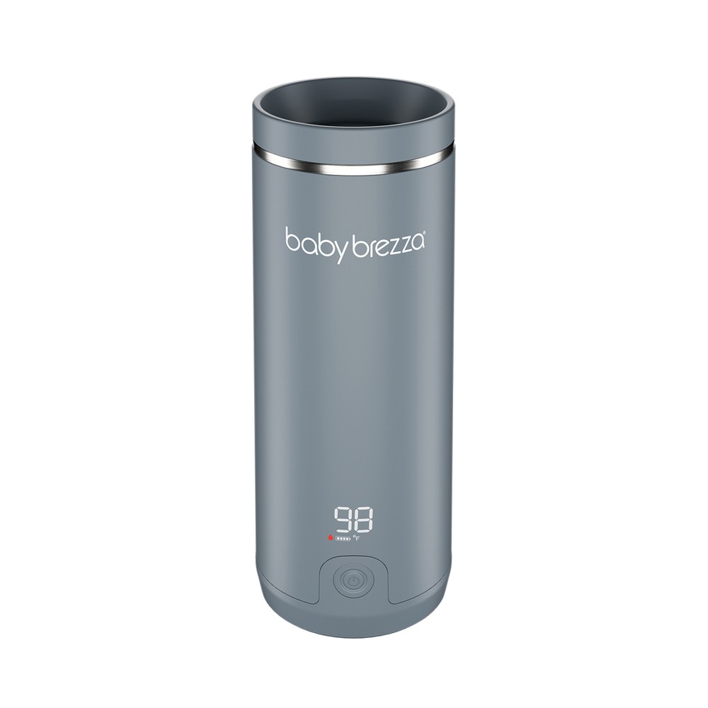 Baby Brezza Superfast Portable Bottle Warmer - Gray: Digital Display, Warms Evenly, Automatic Shut-Off, Battery-Powered