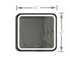 40X32 inch Bathroom Led Classy Vanity Mirror with High Lumen,Black metal frame,Dimmable Touch,Wall Switch Control - image 4 of 4