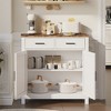 XINGHANZHENXUAN Kitchen Storage Cabinet with 2 Drawers & 2 Doors for Living Room, Dining Room & Bathroom - 2 of 4