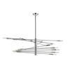 Ascension 20-Light Chrome Chandelier - Contemporary Steel Design, Dimmable, 60" Length - 3 of 4