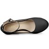 Allegra K Women's Back to College Round Toe Stiletto Heel Ankle Strap Pumps - 4 of 4