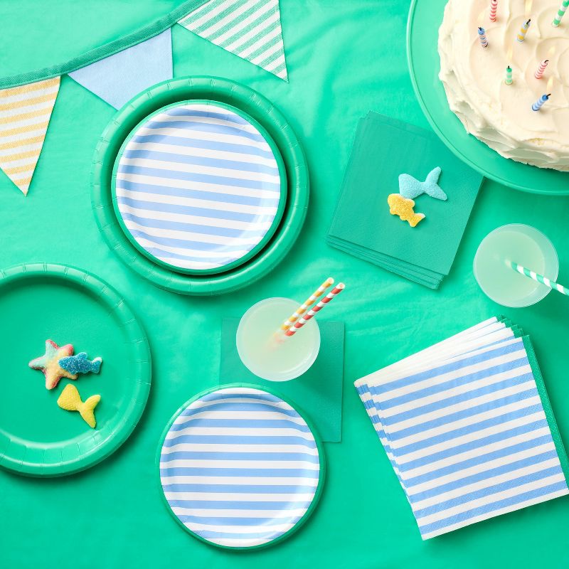 20ct Assorted Striped with Rim Snack Plates - Spritz&#8482;, 2 of 4