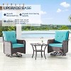 ALAULM 13PCS Outdoor Patio Furniture Set,Rattan Sectional Sofa Patio Conversation Sets with Gas Propane Fire Pit Table - 4 of 4