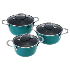 Curtis Stone 6-piece Dura-Pan+ Nesting Saucepan Set Refurbished - 1 of 4