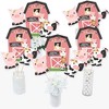 Big Dot of Happiness Girl Farm Animals - Pink Barnyard Baby Shower or Birthday Party Centerpiece Sticks - Table Toppers - Set of 15 - 2 of 4