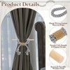 Unique Bargains Cotton Hand-Woven Decorative Tassel Curtain Tiebacks with Wood Club - 3 of 4