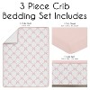Sweet Jojo Designs Girl Baby Crib Bedding Set - Ballerina and Ballet Bows Pink and White 3pc - 2 of 4