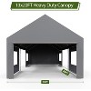 COZONY Heavy-Duty Portable Carport Canopy, 13x20 FT Outdoor Shelter with Roll-Up Doors and Mesh Windows for Vehicle Protection & Outdoor Events - 2 of 4