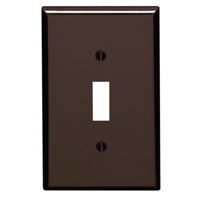 Leviton Brown 1 gang Plastic Toggle Wall Plate 1 pk