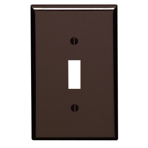 Leviton Brown 1 gang Plastic Toggle Wall Plate 1 pk - 1 of 1