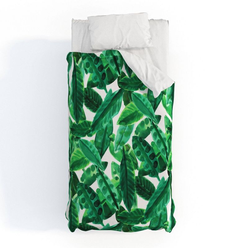 Palm Amy Sia Duvet Cover Set Green - Deny Designs, 1 of 6