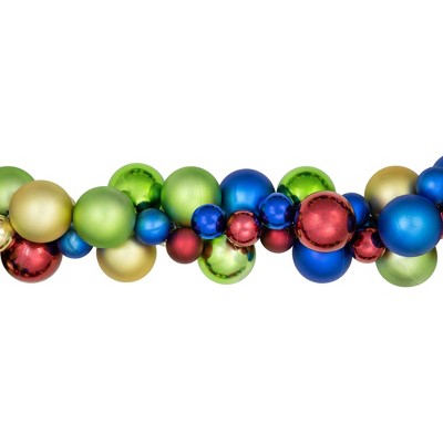 Multicolor Shatterproof Ball Christmas Garland with Matte and Glossy Finish