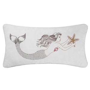 C&F Home 12" x 24" Mermaid with Starfish Embroidered Throw Pillow - 1 of 4