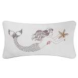 C&F Home 12" x 24" Mermaid with Starfish Embroidered Throw Pillow