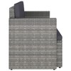 vidaXL 2 Seater Sofa Couch with Cushions Patio Wicker Love Seat PE Rattan - Gray - 3 of 4