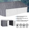 NicBex 8 x 12 FT Outdoor Storage Shed Large Metal Tool Sheds with Sliding Doors and Windows for Backyard Patio Lawn to Store Bikes, Tools, Gray - 3 of 4