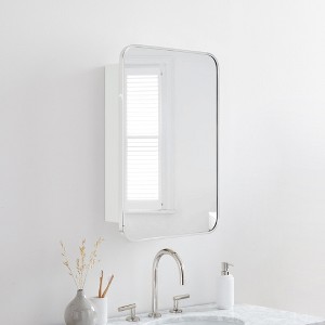 TEHOME Garnes Rectangular Recessed or Surface Mount Metal Medicine Cabinet with Mirror - 1 of 4