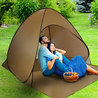 Pop Up Beach Tent Sun Shade Shelter Anti-UV Automatic Waterproof Tent Canopy for 2/3 Man
