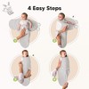 3-Pack Organic Baby Swaddle Sleep Sacks with Knot Hats, Newborn Baby Swaddles Wrap 0-3 Months, Ergonomic Wearable Blanket - 3 of 4