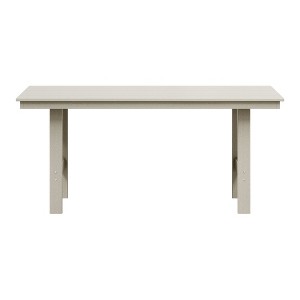 WestinTrends Ashore Outdoor Modern HDPE 66" Wide Rectangle Patio Dining Table for 6 - 1 of 4