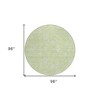 Artichoke Green Mint Green And Ivory Floral Washable Indoor Outdoor Area Rug - 3 of 4