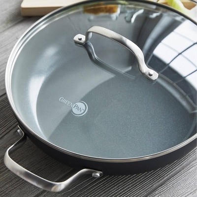 GreenPan Chatham 11" Gray Ceramic Nonstick Everyday Pan with Lid