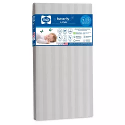 Sealy Butterfly 2-Stage Waterproof Ultra Firm Crib and Toddler Mattress