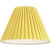 Springcrest 7" Top x 15" Bottom x 10" High x 10 3/4" Slant Lamp Shade Replacement Medium Yellow Empire Round Velvet Arc Pleated Spider Harp Finial - 3 of 4