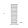 HomeRoots 71" White Wood Five Tier Bookcase - 3 of 4
