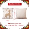 Christmas Decoration Pillow Covers 18 x18 Set of 4 Farmhouse Decorative Throw Pillows for Home Deer Rustic Xmas Tree Pillow Cases for Sofa Couch - 3 of 4