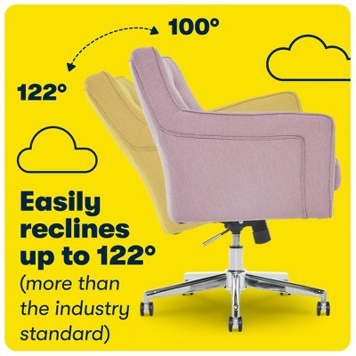 Lilac Memory Foam Swivel Home Office Chair