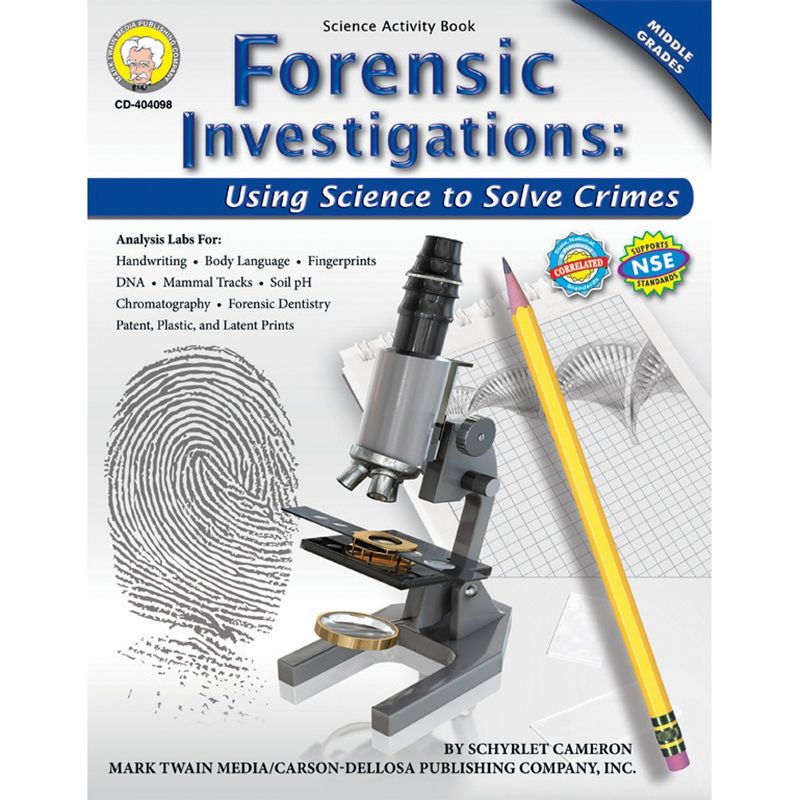 Mark Twain Media Forensic Investigations Resource Book, Grade 6-8, 1 of 2