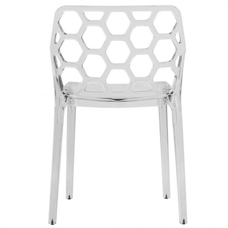LeisureMod Dynamic Modern Dining Side Chair with Honeycomb Design, 4 of 7