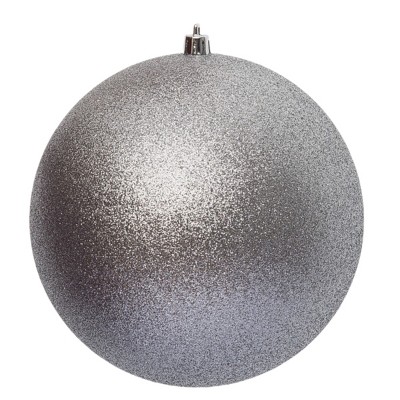 Season's Designs Christmas Tree 6" Silver Glitter Shatterproof Seamless