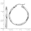 Black Bow Jewelry 2.5mm Sterling Silver, Twisted Round Hoop Earrings, 30mm (1 1/8 In) - 4 of 4