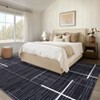 Washable Modern Abstract Rug Non Slip Low Pile Rug Soft Contemporary Throw Floor Cover Foldable Indoor Carpet for Living Room Bedroom Playroom - 4 of 4