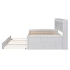 NicBex Full Size Platform Bed Modern Pine Bed Frame with Trundle, Open Storage Bookshelves and 3 Drawers for Bedroom, No Box Spring Required, White - 4 of 4