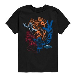 Boys' - Marvel - Fantastic Four Line Art Short Sleeve Graphic T-Shirt - 1 of 4