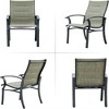 Metal Patio Dining Chairs Set with Textilene Mesh Fabric in Grey (Set of 2) - 2 of 4