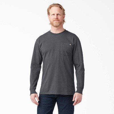 Dickies Heavyweight Long Sleeve Pocket T-shirt, Charcoal Gray (ch), S ...