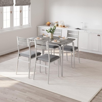 Jojoka 5 Piece Dining Table Set for 4,Farmhouse Kitchen Table and Chairs for Small Space