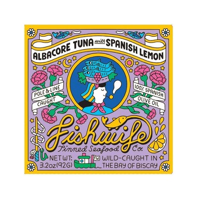 Fishwife Tinned Seafood Co Albacore Tuna with Spanish Lemon - 3.2oz
