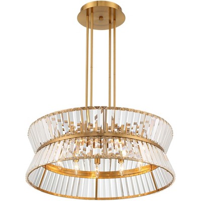 Vienna Soft Gold 31.5" Crystal Hourglass Chandelier